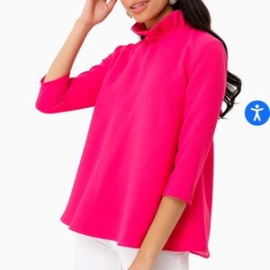 Tuckernuck Ruffle neck Faye blouse XS-S